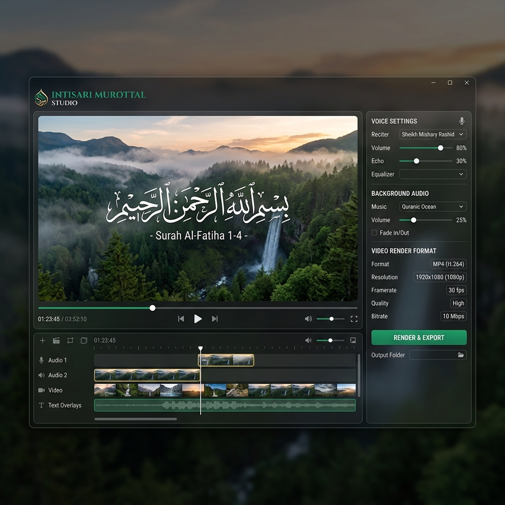 Intisari Murottal Studio Interface